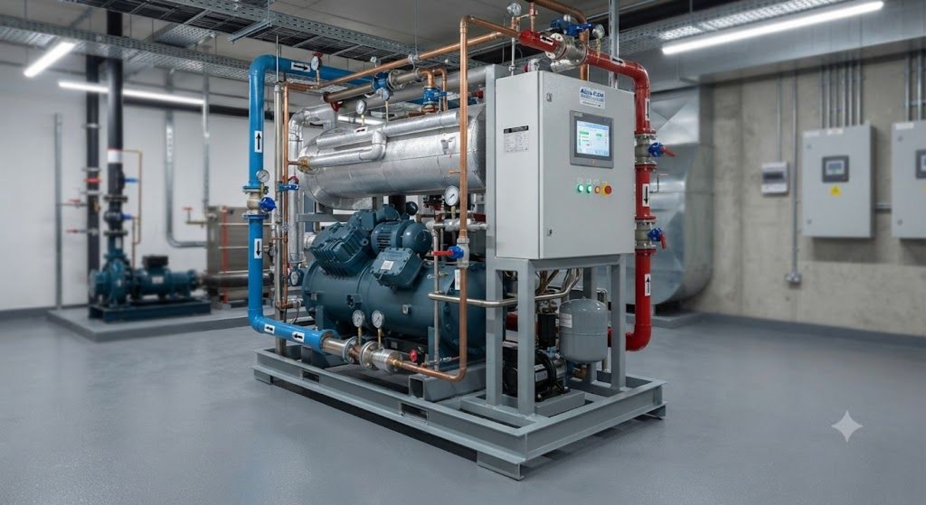 Compact water-cooled chiller engineering