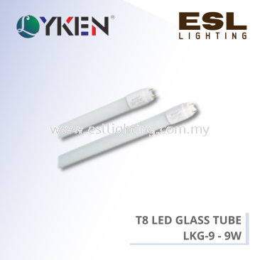 LYKEN T8 LED GLASS TUBE - LKG-9-9W