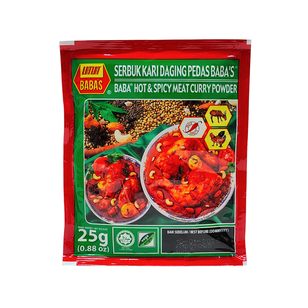 Babas Serbuk Kari Daging Pedas / Hot & Spicy Meat Curry Powder 25g