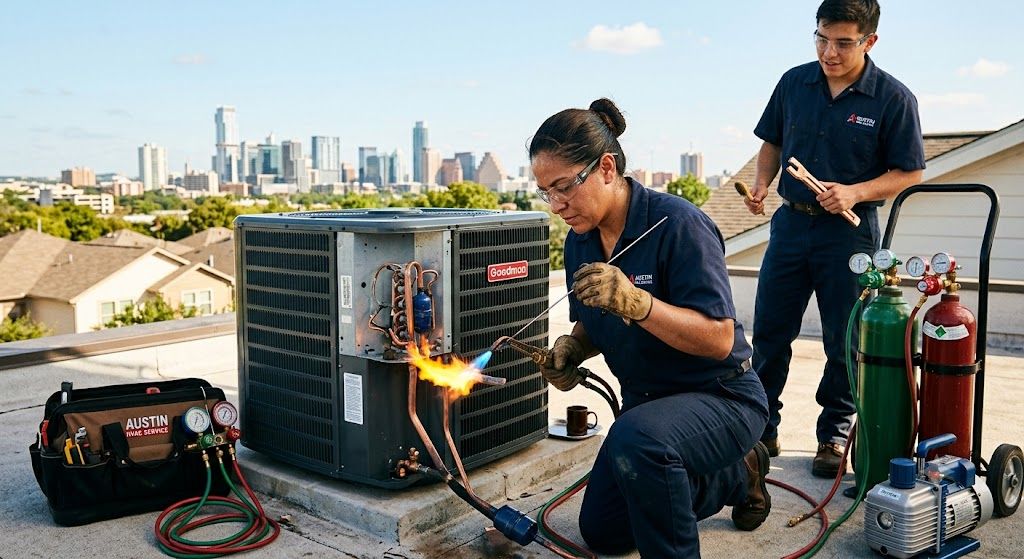 air conditioner brazing installation method