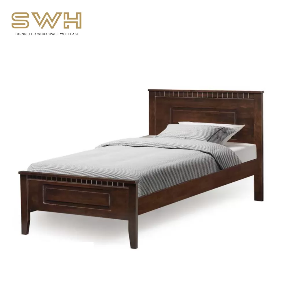 KP DARWISH ( C ) Single Super Single Solid Wood Bed Frame | Bedroom Furniture Store
