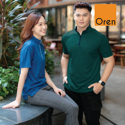 Mandarin-Collar T-Shirt-Quick Dry-Unisex - QD18