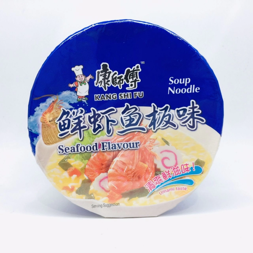 Kang Shi Fu Seafood Flav. Soup Noodle康師傅鮮蝦魚板麵101g