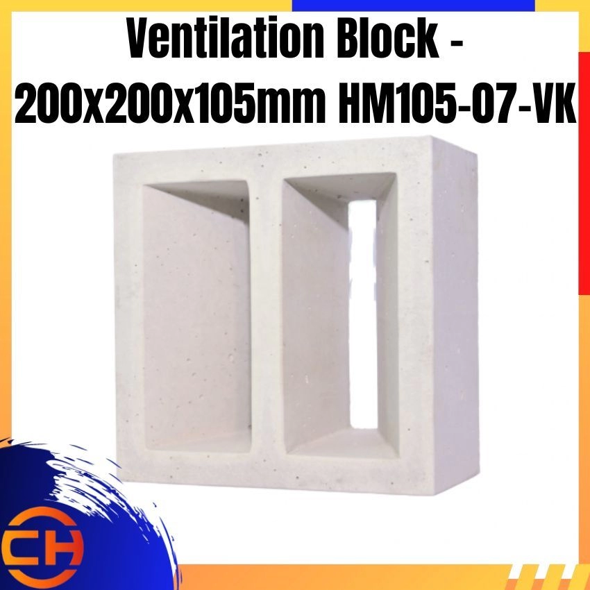 Ventilation Block - 200x200x105mm HM105-07-VK