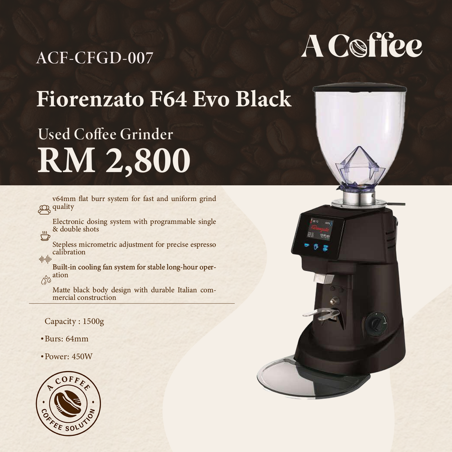 Fiorenzato F64 Evo Black 007