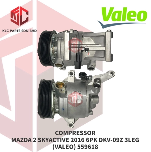 COMPRESSOR MAZDA 2 SKYACTIVE / CX3 2016 6PK DKV-09Z 3LEG (VALEO) 559618