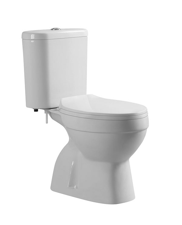 EMILIA Close Couple Washdown Water Closet – Dual Flush, Soft Close Seat, 5L/3L Efficiency, S-Trap 250mm | Abagno
