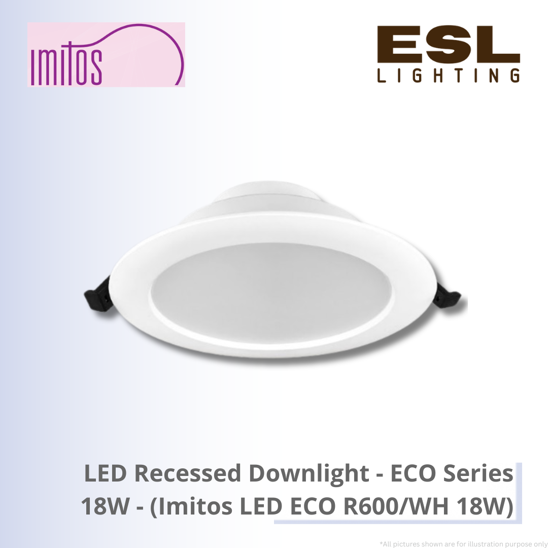 IMITOS LED Recessed Downlight (ECO Series) 18W - Imitos LED ECO R600/WH 18W