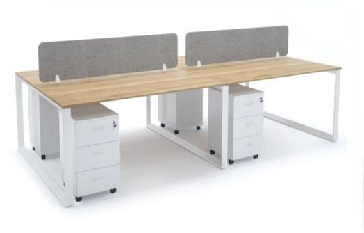 Office Workstation Table Cluster Of 4 Seater | Office Workstation Office Panel | Office Divider | S Series Set (Rectangular Type) | Office Cubicle | Office Partition Bukit Tinggi IPWT4-S16