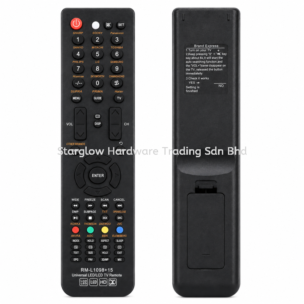 Universal LED LCD TV Remote Control RM-L1098+15