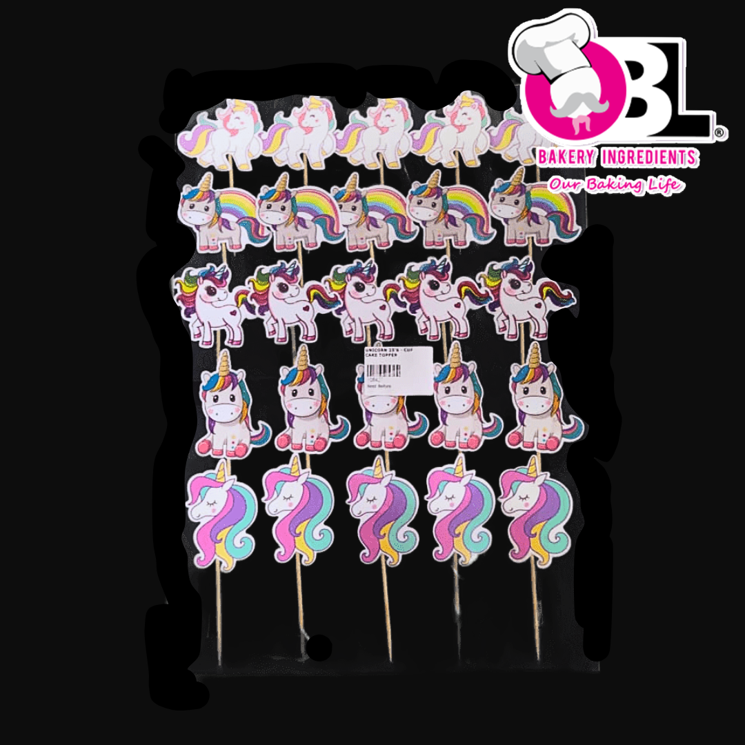 108427 UNICORN 25'S - CUP CAKE TOPPER