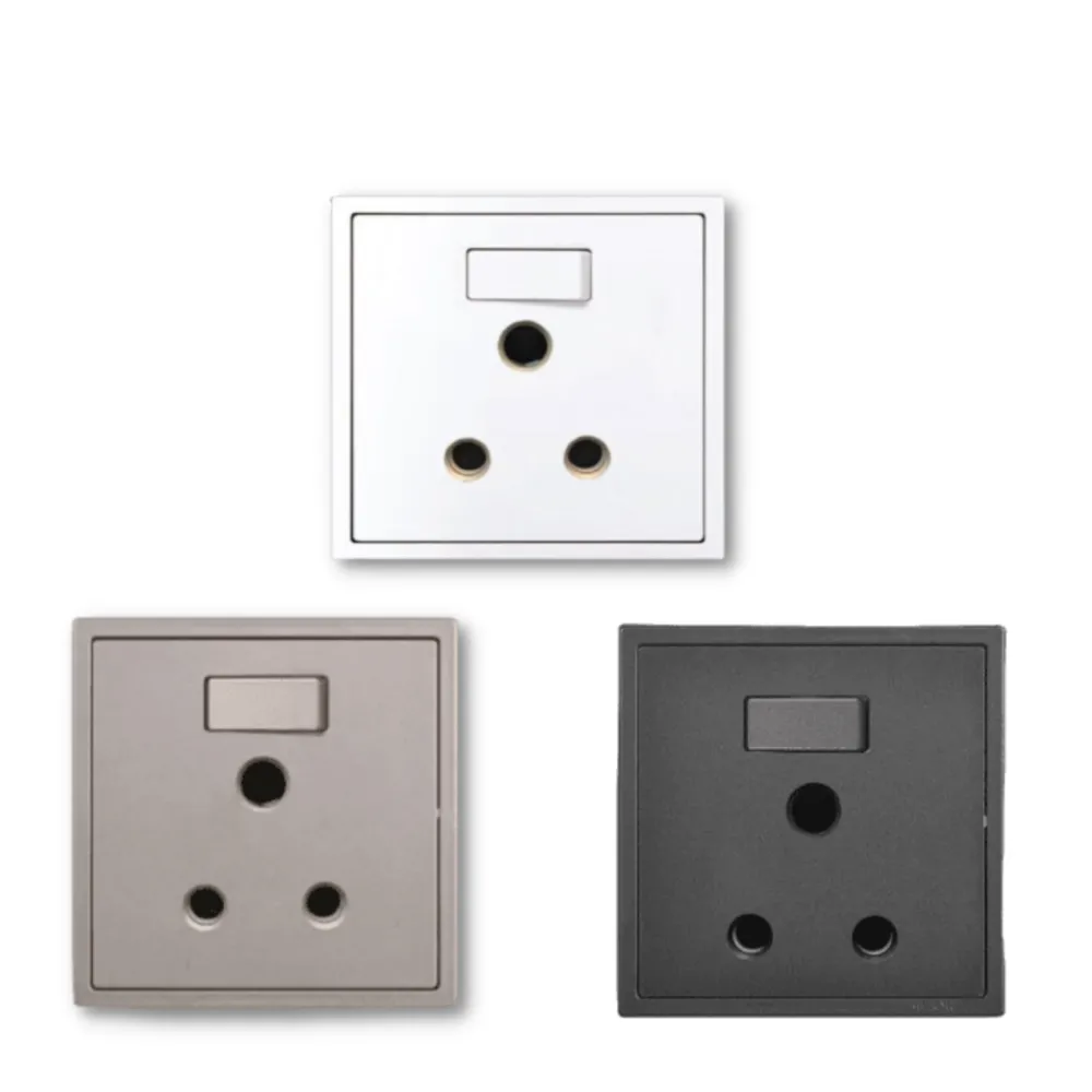 Simon Switch i7 701582-30 15A Round Pin Switch Socket Outlet [MATT WHITE/GOLDEN CHAMPAGNE/GRAPHITE BLACK]