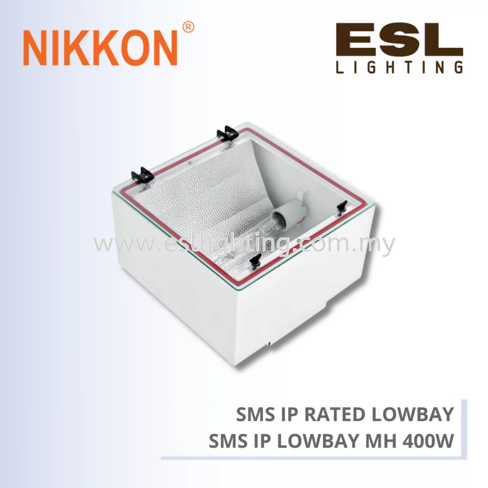 NIKKON HID LOWBAY SMS IP RATED LOWBAY E40 Tubular Metal Halide 400W - SMS IP Lowbay MH 400W IP65