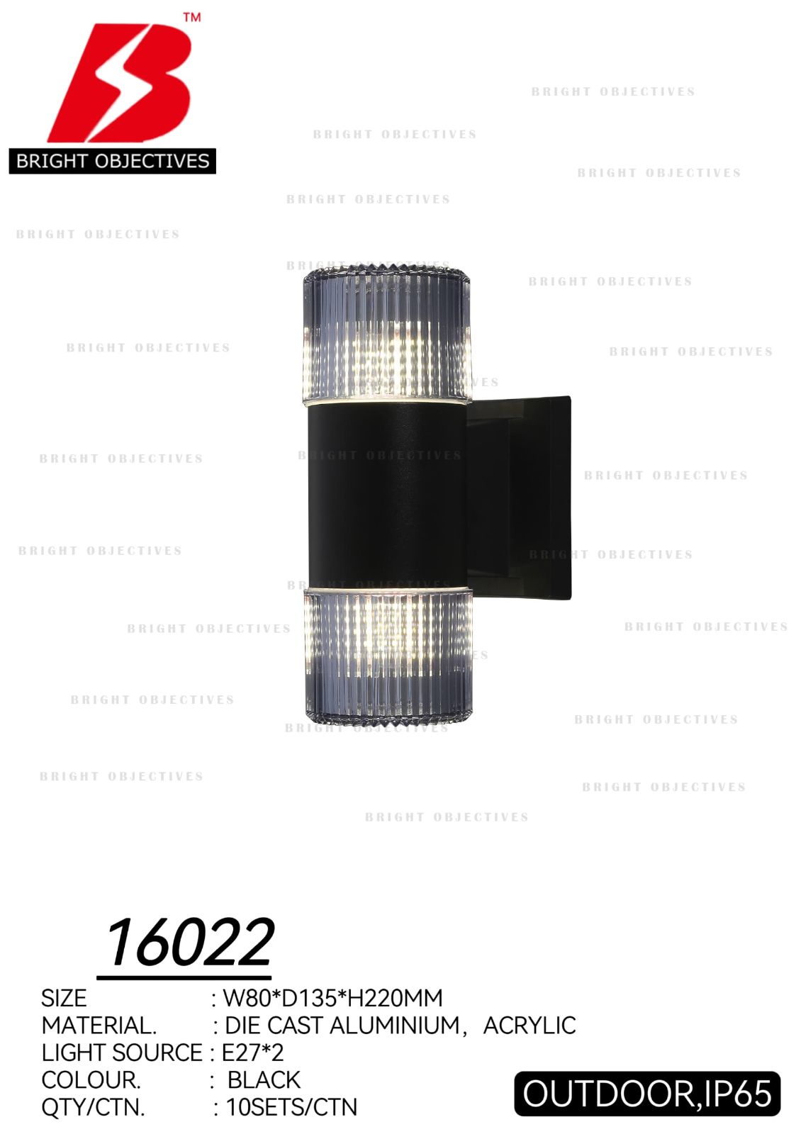 Outdoor Wall Lamp 16022 (using E27 bulb)