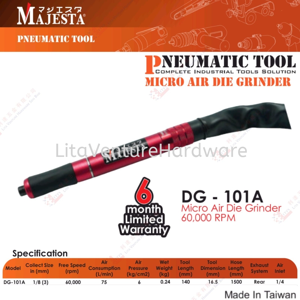MAJESTA BRAND MICRO AIR DIE GRINDER - DG101A
