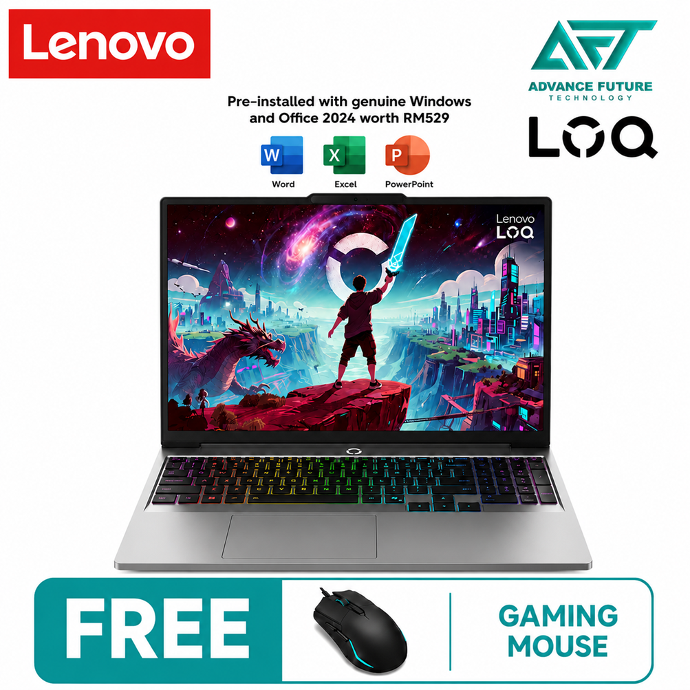 Lenovo LOQ 15AHP11 83TN0065MJ 15.3" WUXGA 165Hz Gaming Laptop Luna Grey ( AMD Ryzen 7 250, 16GB, 512GB SSD, RTX5060, W11, H&S 2024 )