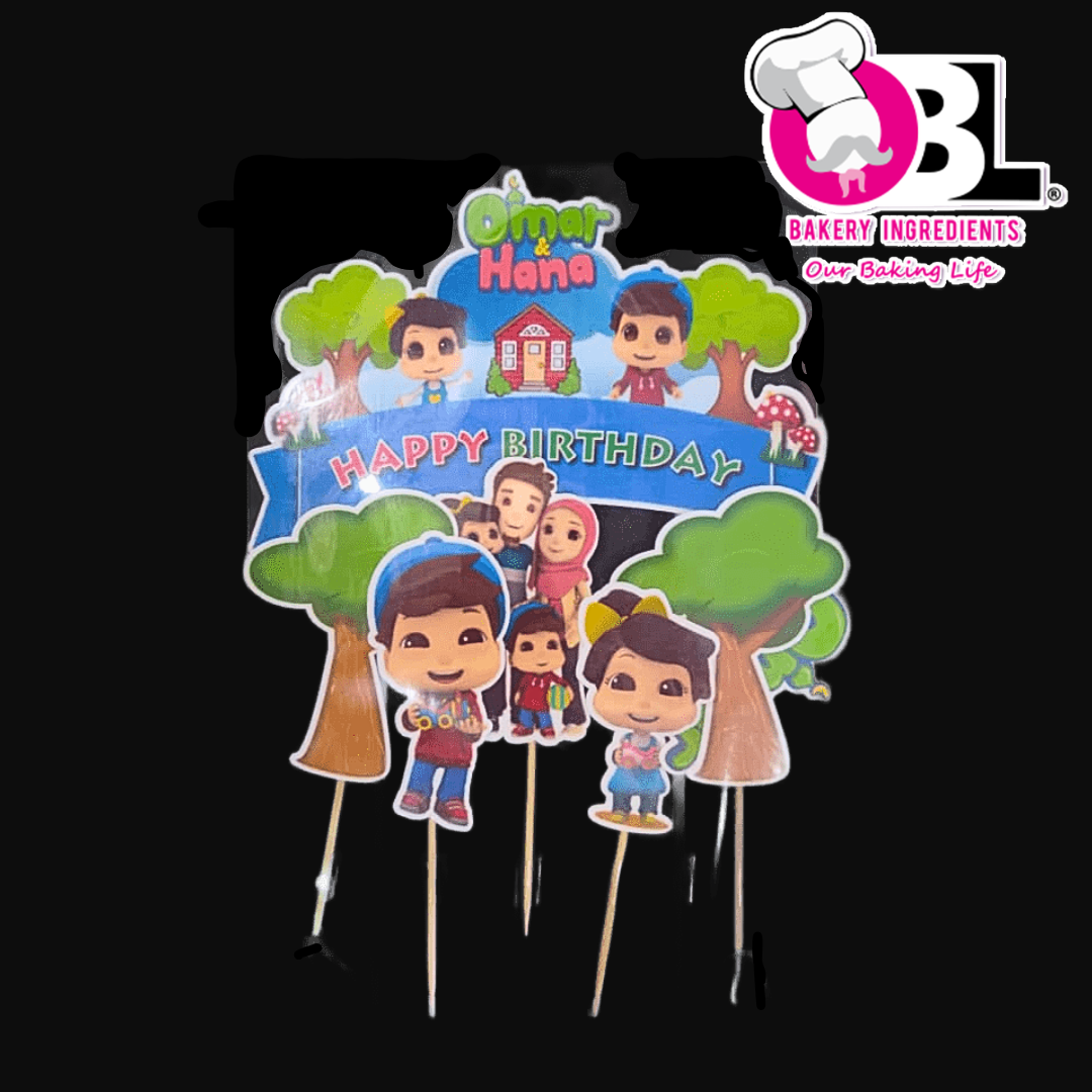 100178 OMAR & HANA - CAKE TOPPER
