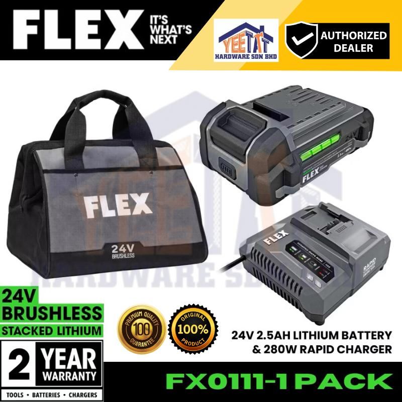 FLEX 24V 2.5AH Lithium Battery / FLEX 24V Battery / Compatible to All FLEX 24V Powertools / FX0111-1