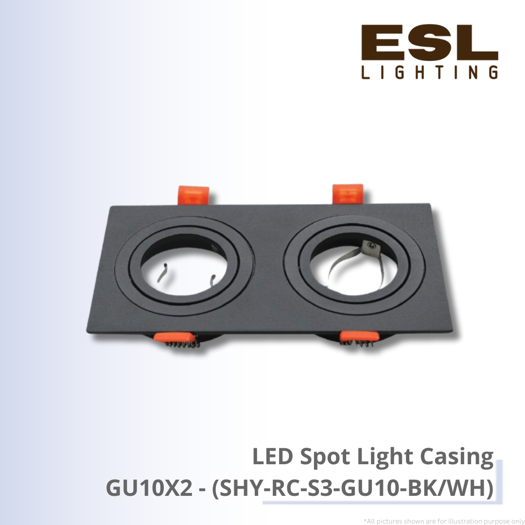 LED Spot Light Casing GU10X2 - SHY-RC-S3-GU10-BK/WH