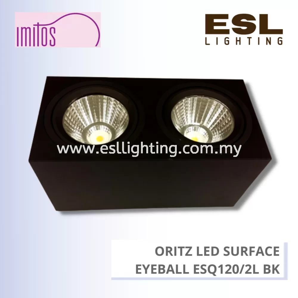 IMITOS ORITZ LED SURFACE EYEBALL ESQ 120/2L BK 2x20W