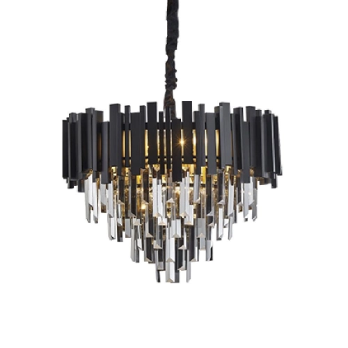 Chandelier 13526 Round Black Gold