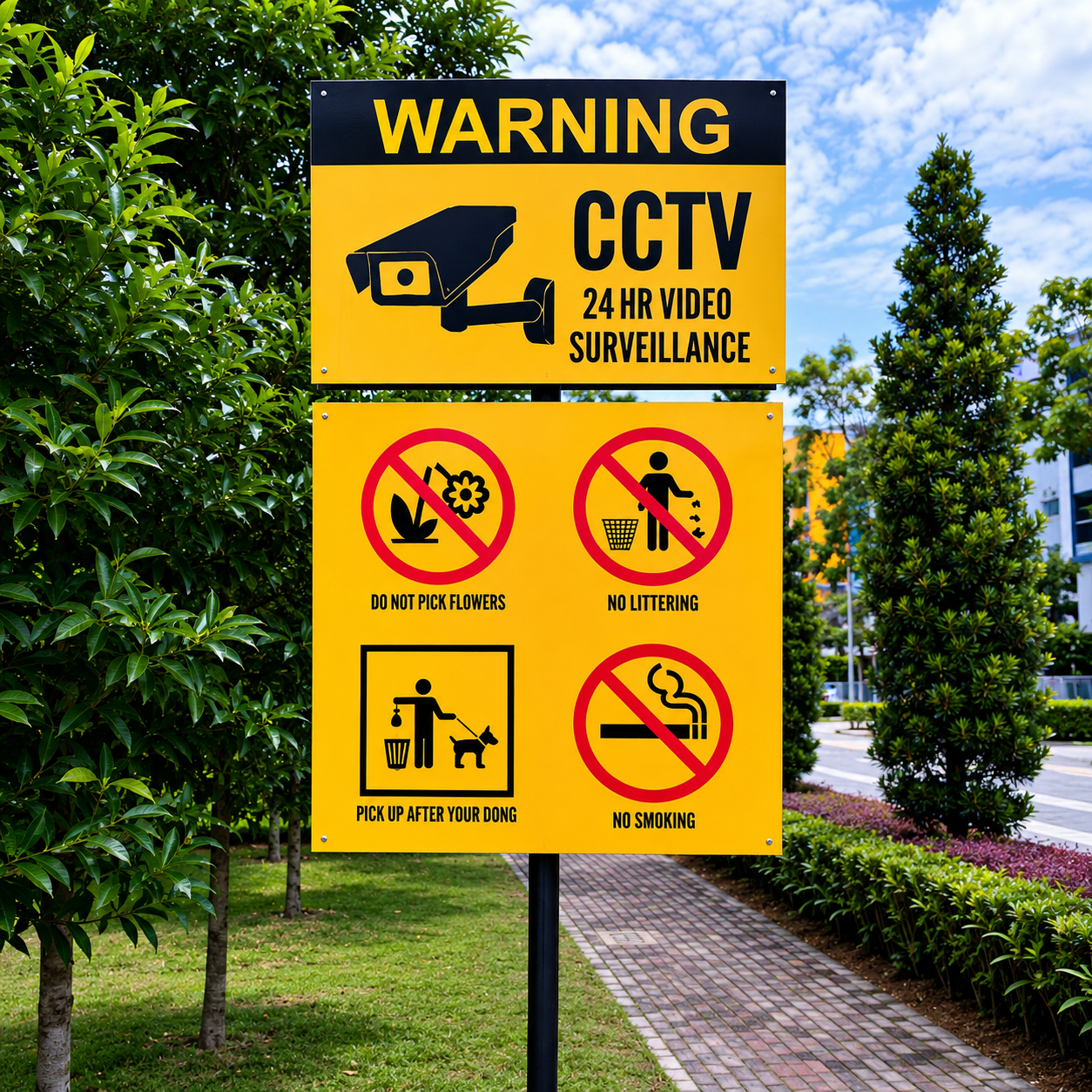 Safety Signage | Garden Warning CCTV Sign