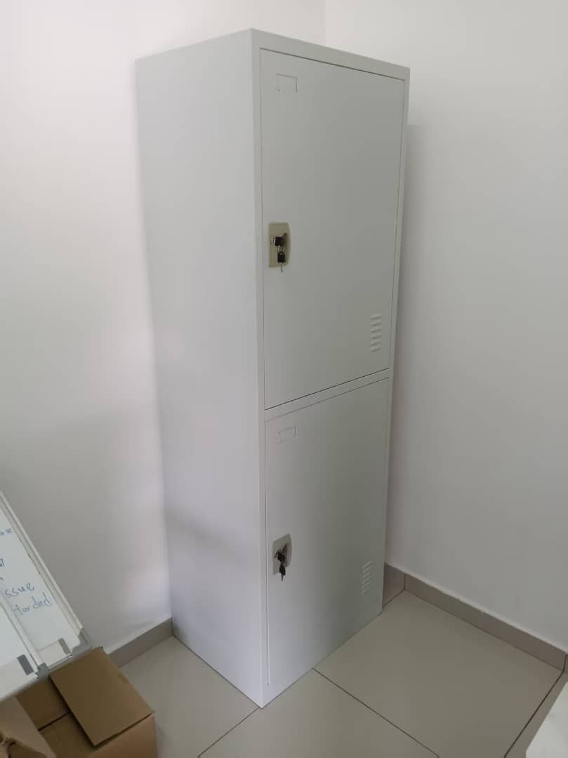 2 Door Steel Locker | Heavy Duty Metal Wardrobe Locker | Staff Locker | Office & Factory Storage Cabinet Malaysia