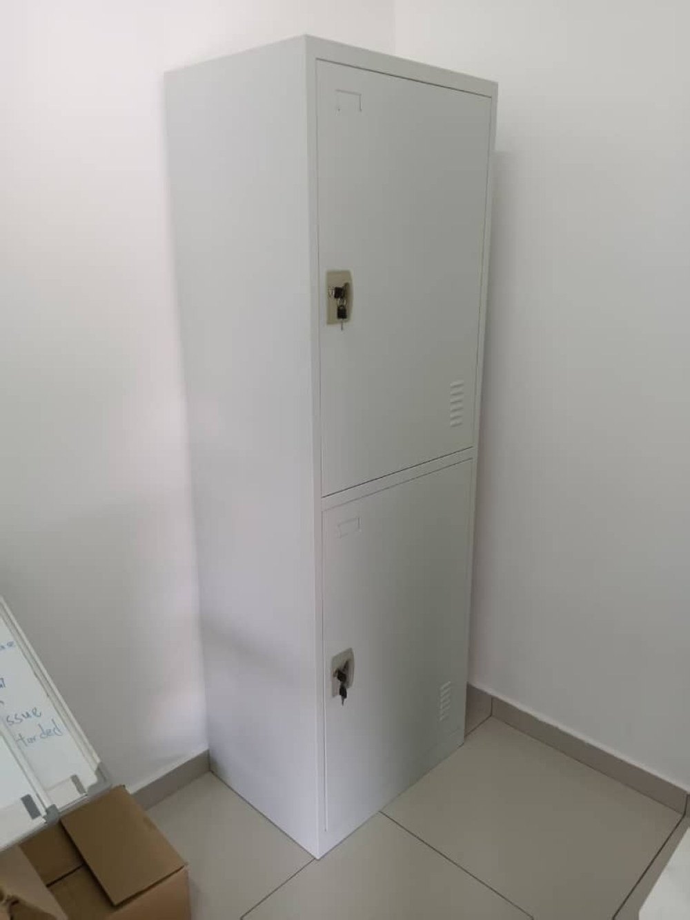 2 Door Steel Locker | Heavy Duty Metal Wardrobe Locker | Staff Locker | Office & Factory Storage Cabinet Malaysia