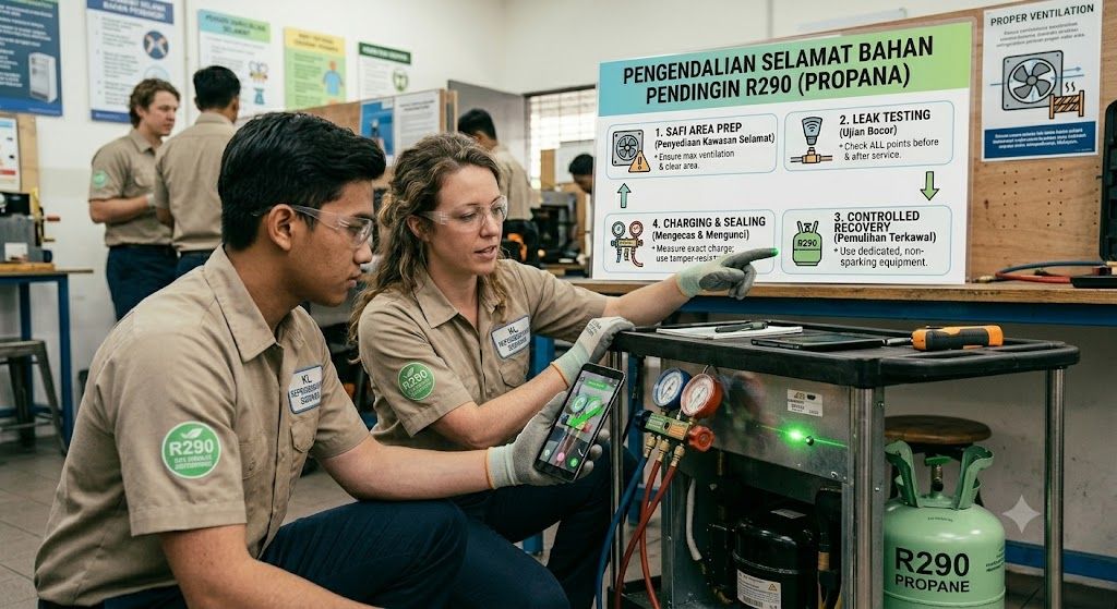 propane refrigerant safe handling