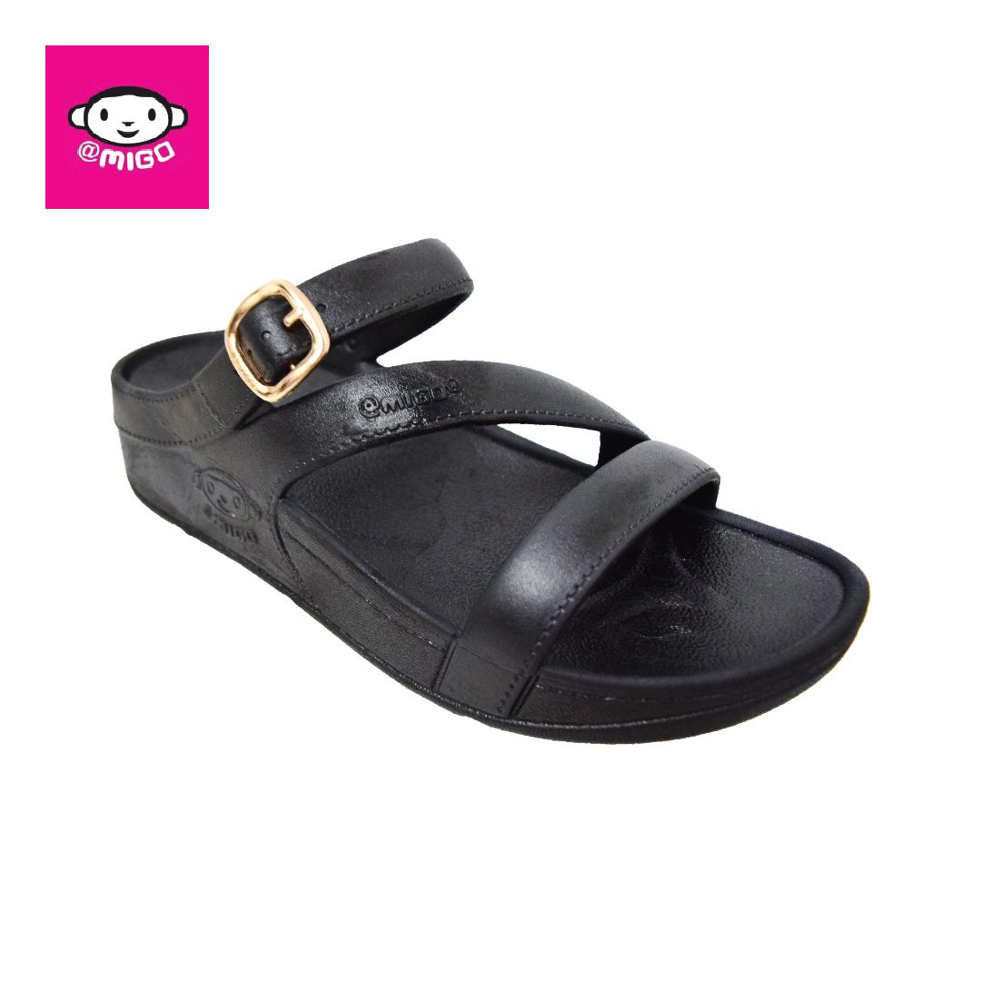 LADIES PVC COMFORT SLIPPER (P 7010 Z-BK) (T.L)