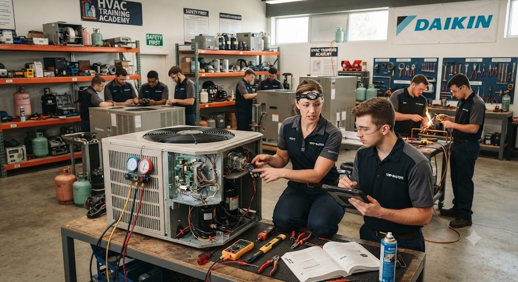Air conditioning workshop practical training