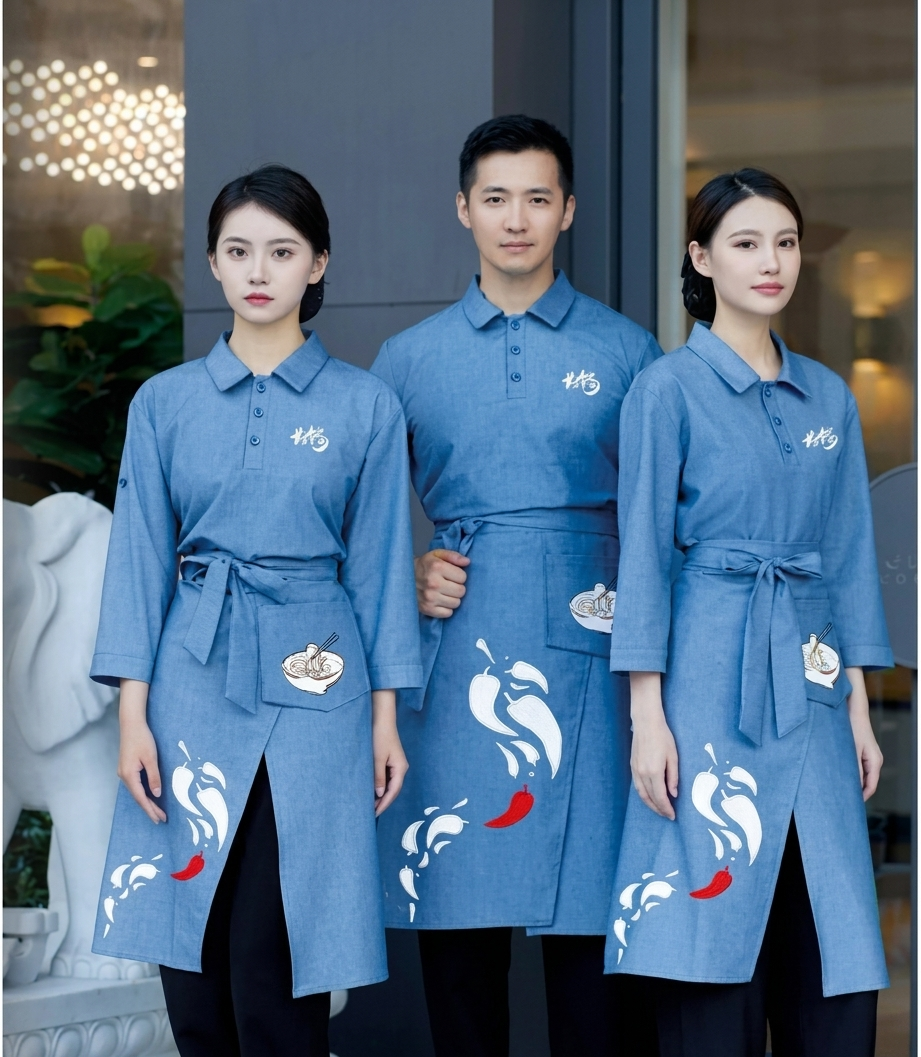 Premium Custom Apron | Personalized Workwear Apron for Caf茅, Restaurant & Kitchen | Custom Logo Apron for Chef, Barista & Bakery Staff
