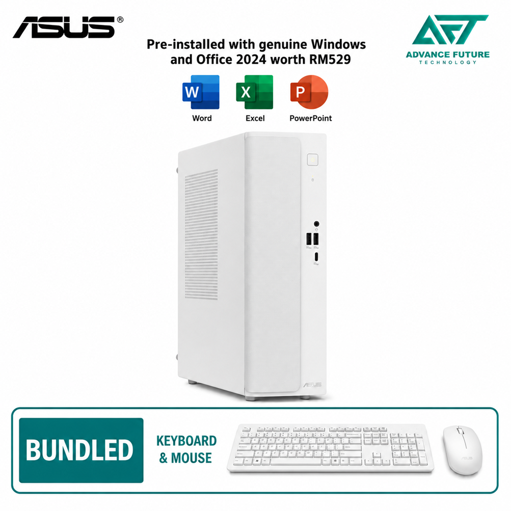 Asus V501SV-05210H011WS SFF Desktop PC White ( Intel Core 5 210H, 16GB, 512GB SSD, Intel, W11, H&S 2024&M365 )
