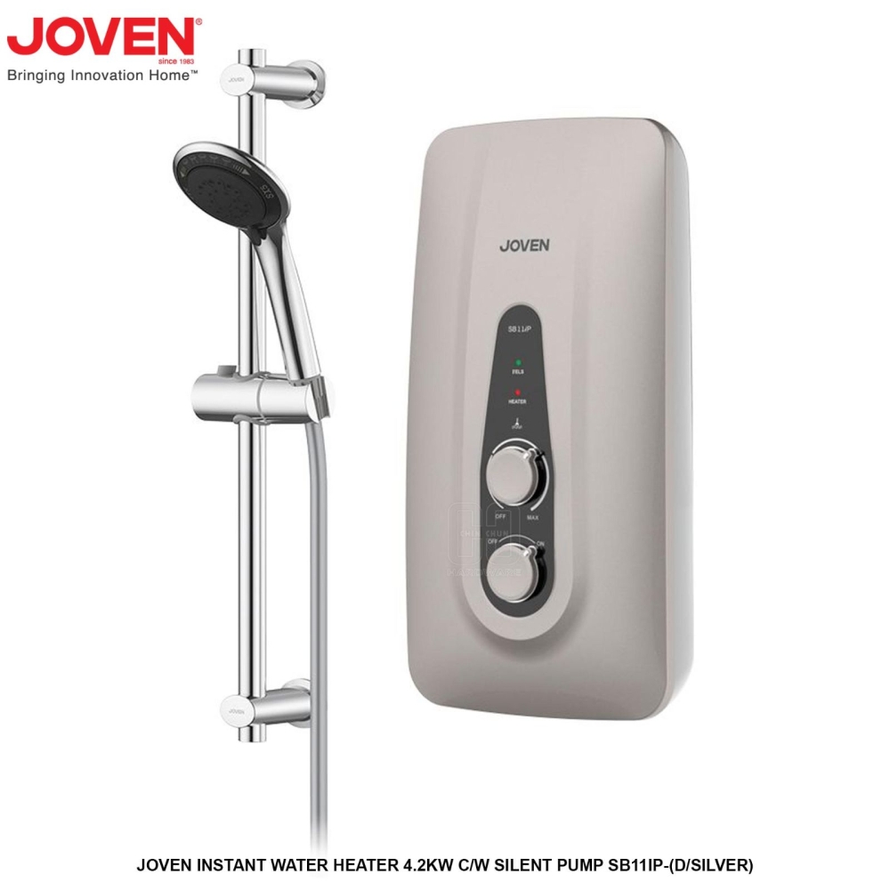 JOVEN INSTANT WATER HEATER 4.2KW COME WITH SILENT PUMP SB11IP DARK SILVER