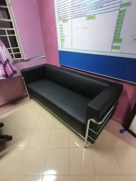 L Shape Executive Manager Office Table | Meja Guru Pejabat Bentuk L | Office Chair Medium Back | Kerusi Pejabat Beroda Cikgu | Modern 3 Seater Office Sofa | Office Furniture | Penang | KL | Perak | Kedah | Pahang | Perlis | Melaka |