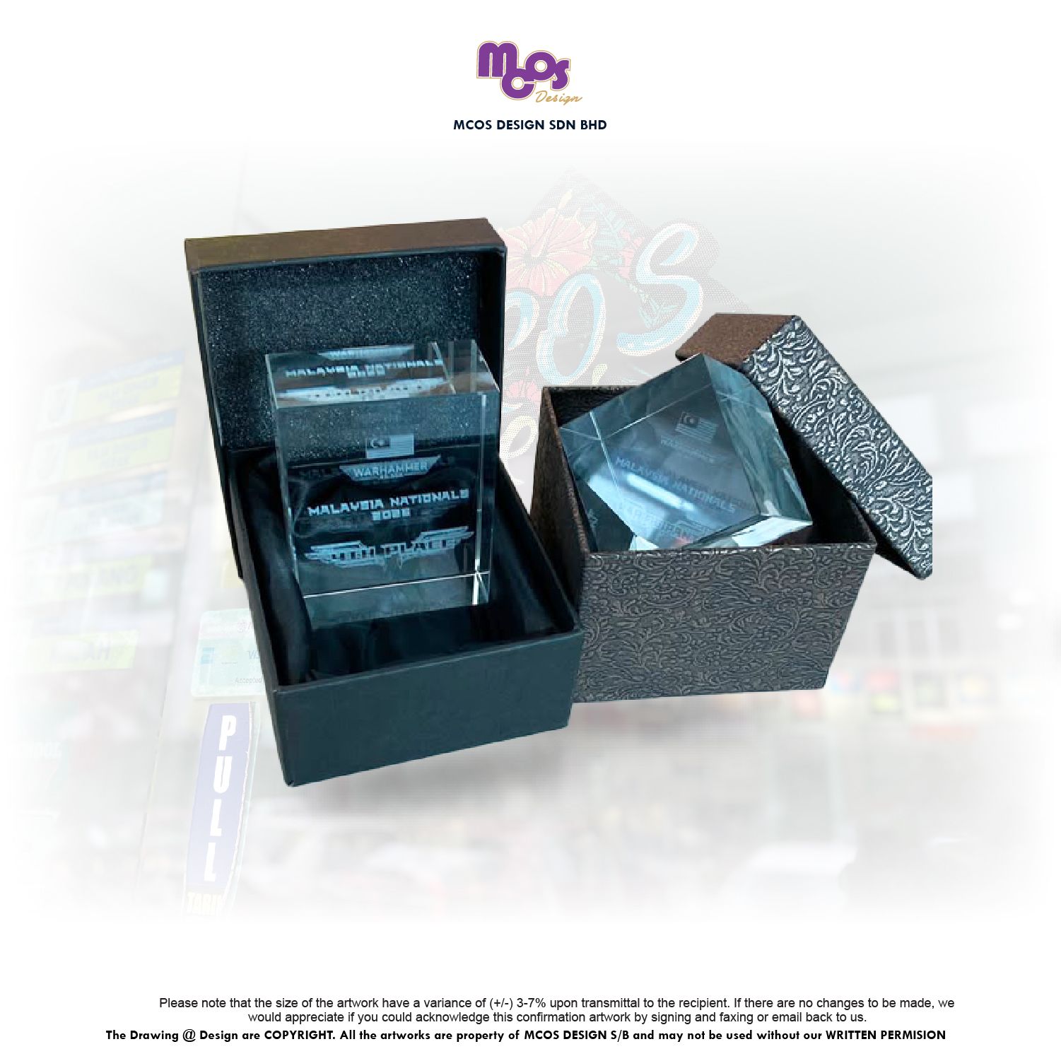 CRYSTAL PLAQUE WITH LASER PRINTING