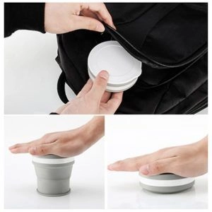 Collapsible Silicone Mug with Cover - 350ml