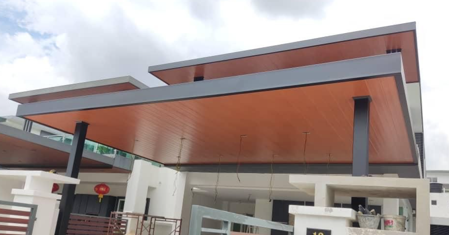 Concealed Gutter Awning with Pu Ceiling at Mount Austin