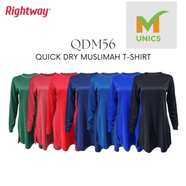 QDM56 Basic Quick Dry Muslimah T-Shirt