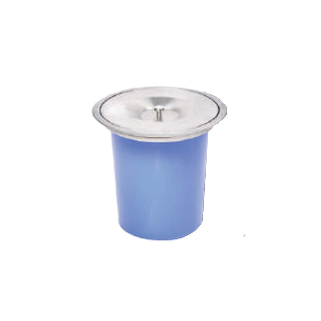 Table Top Mounted Waste Bin with S/Steel Lid #B-WT3Bl-SS