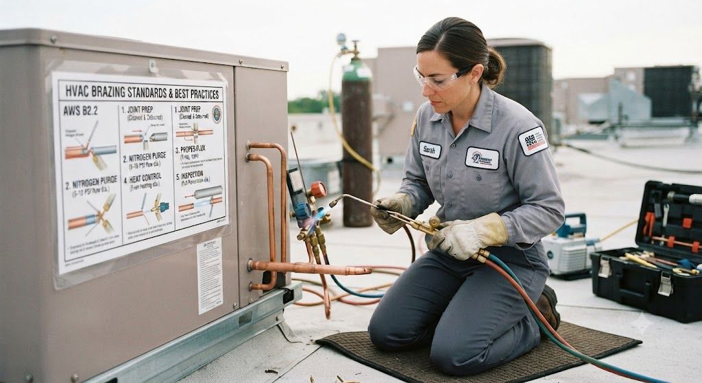 HVAC brazing standards and procedures