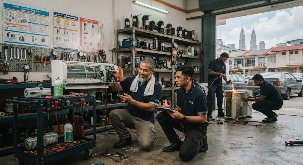 HVAC servicing workshop Malaysia