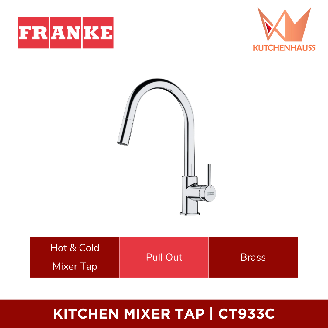 FRANKE - U-Shape Pull Out Kitchen Mixer Tap (Brass)  | CT933C