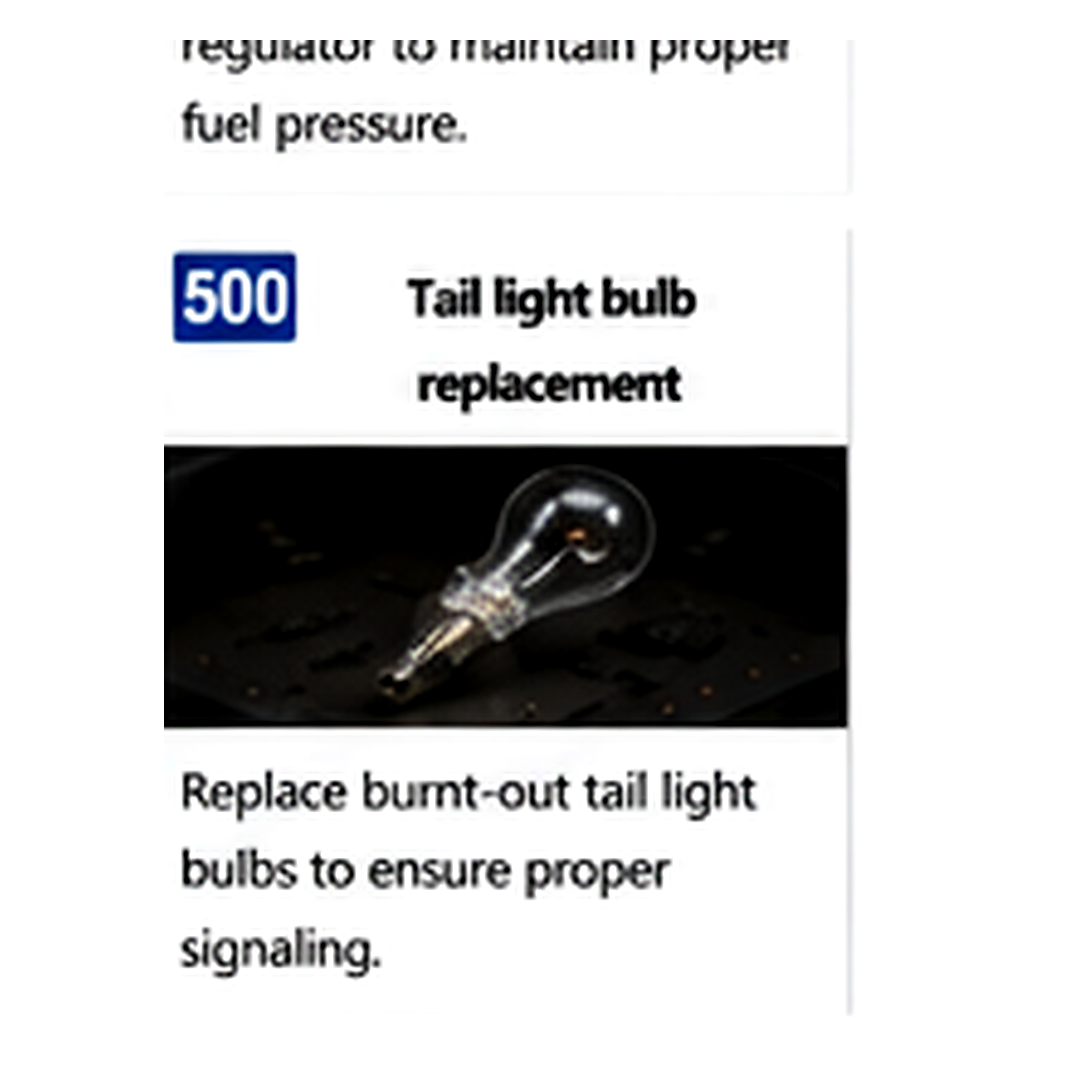 Tail Light Bulb Replacement