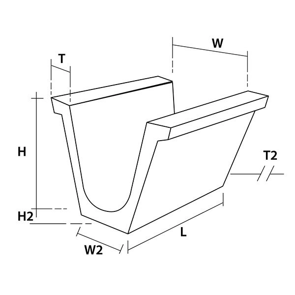 V Shape Block Drain with Lip