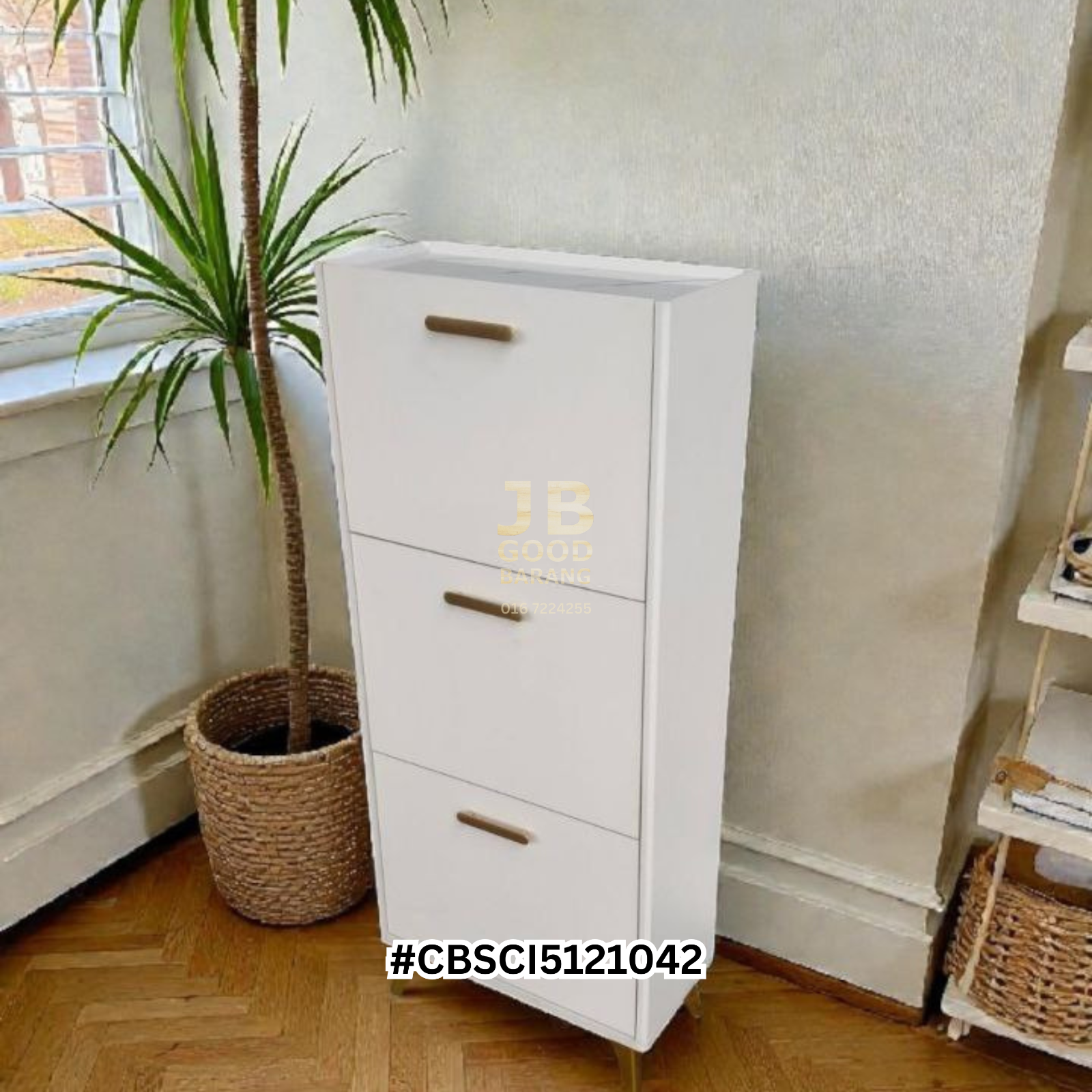 [SOLD] Good Quality Wooden Shoe Cabinet with High Gloss Finish – Good Condition