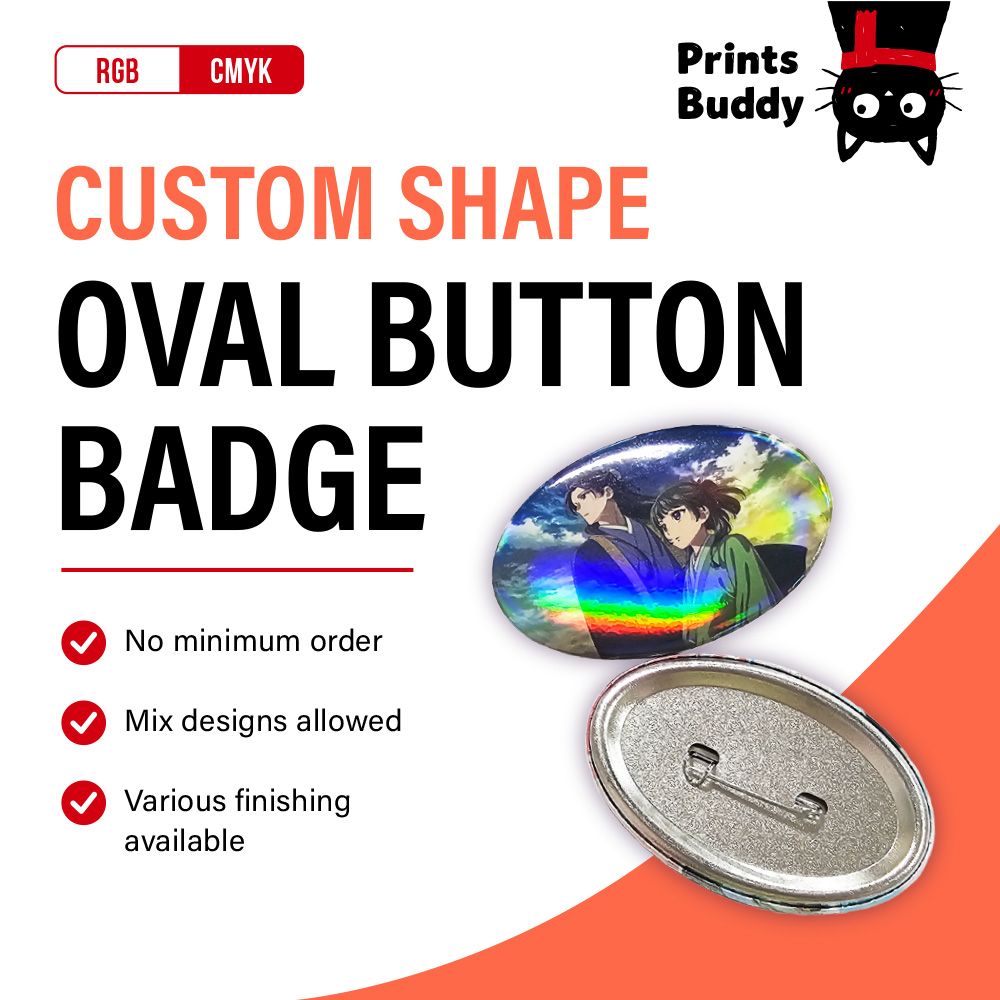 Oval Button Badge