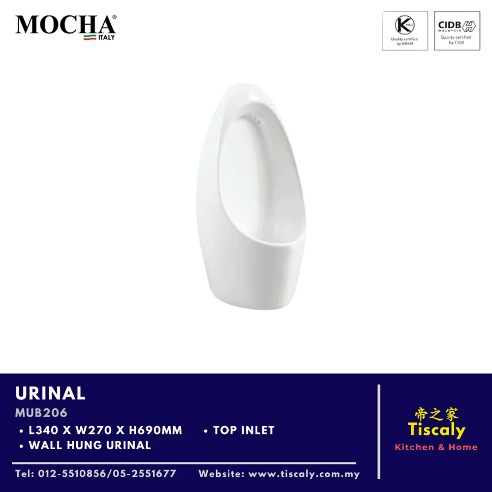 MOCHA PEDESTAL URINAL MUB206