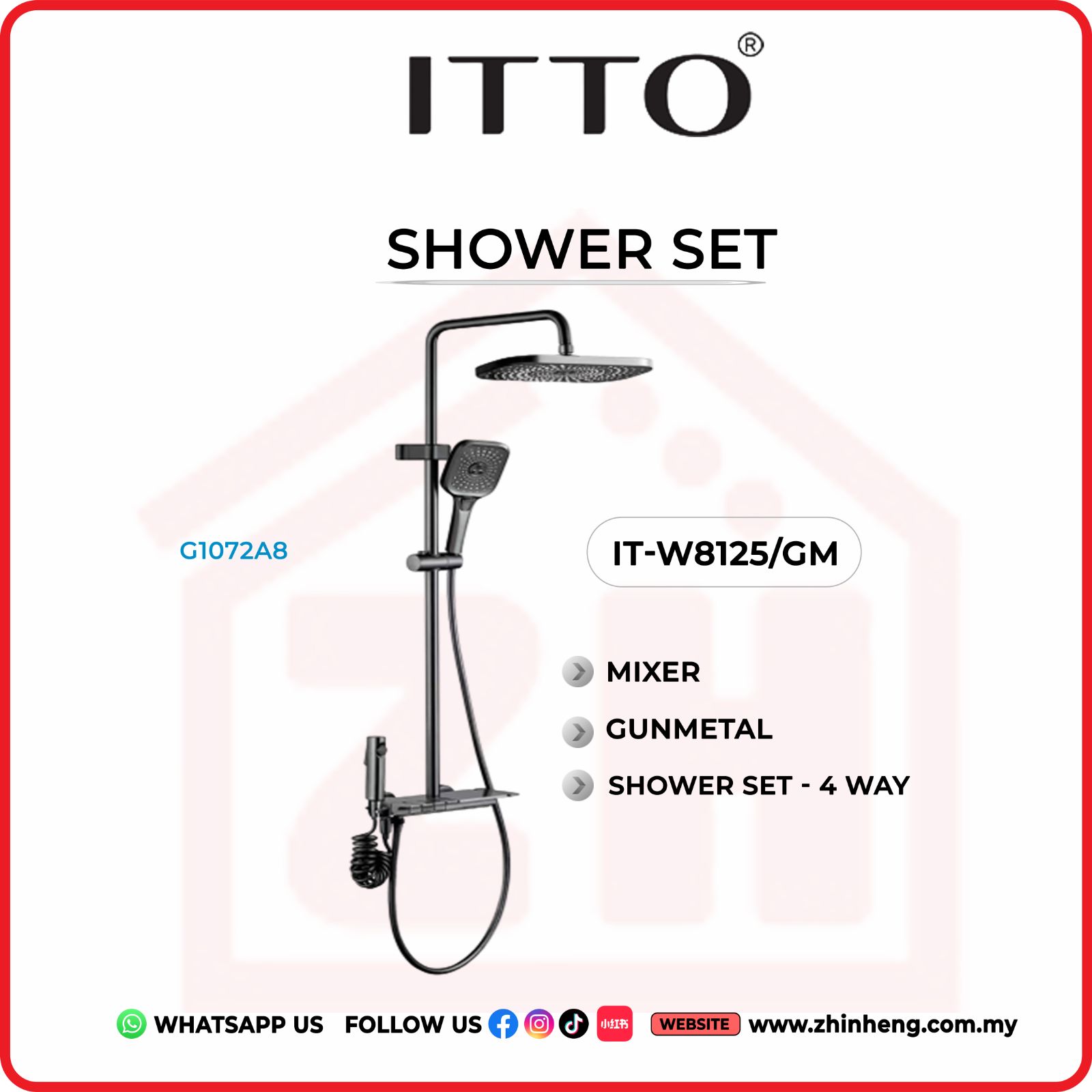 ITTO SHOWER SET 4 WAYS  IT-W8125/GM