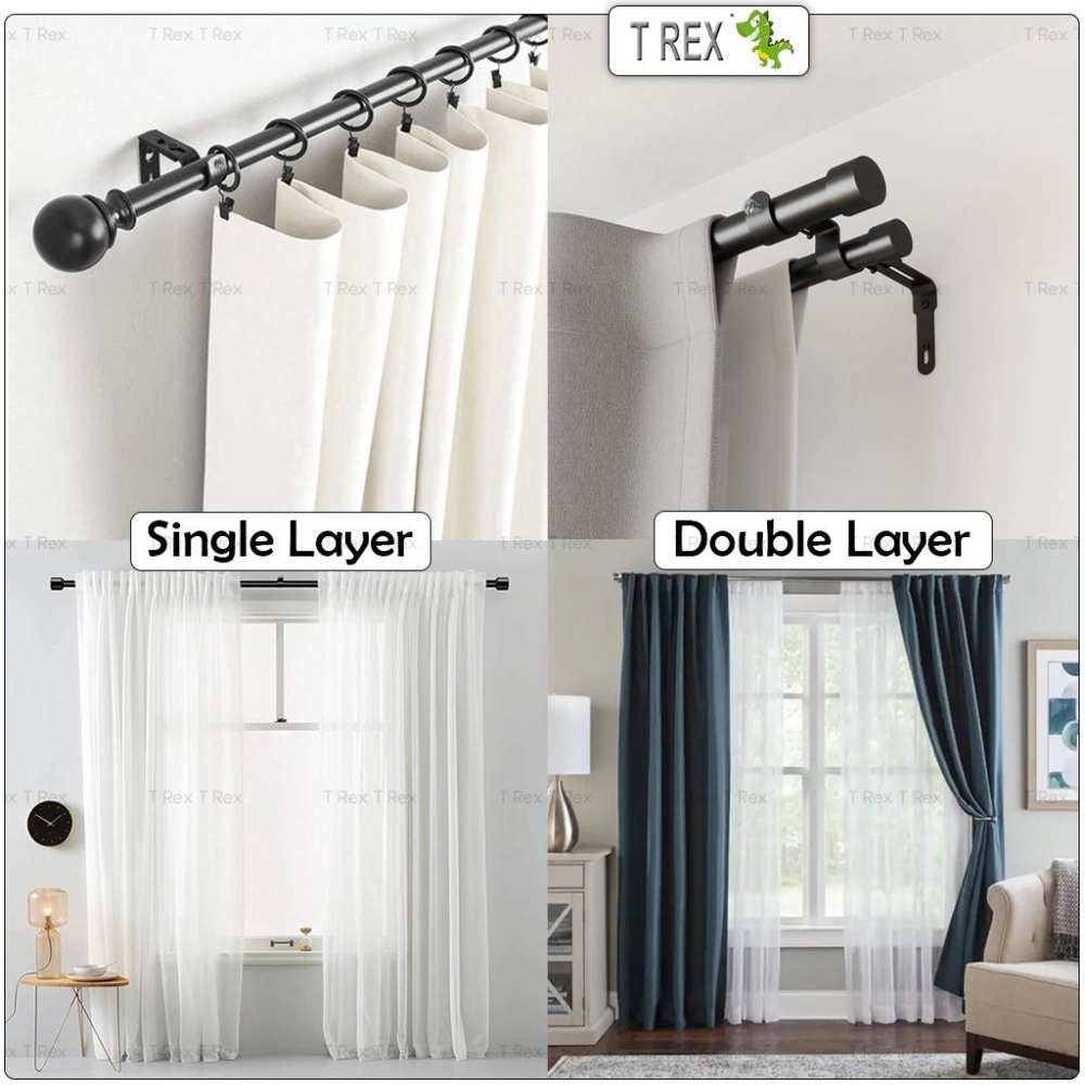 T Rex DIY Missol Curtain Rod Hanging Bracket